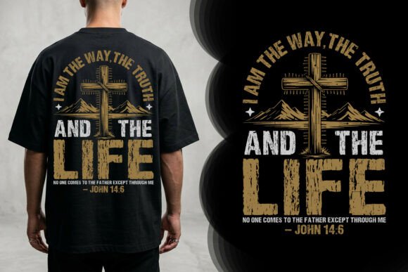 Download Christian Cross Typography T-Shirt - Graph Collection