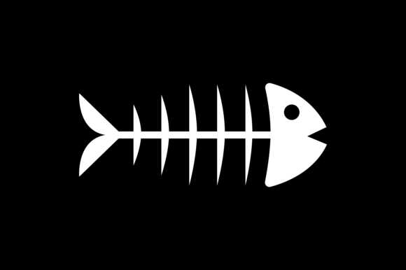 Download Halloween Icon White Fishbone - White Collection