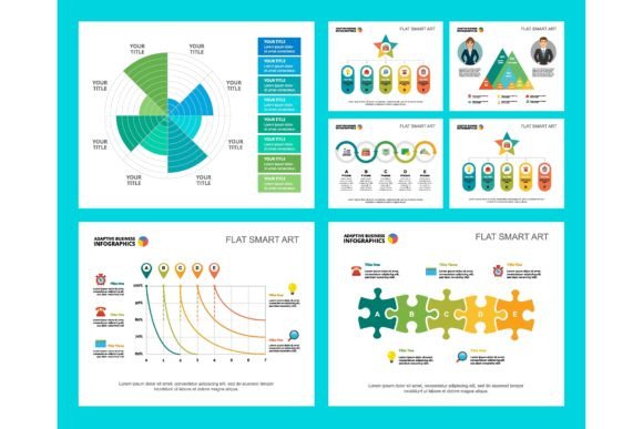 Download Colorful Infograph Charts Set. Business - Graph Collection