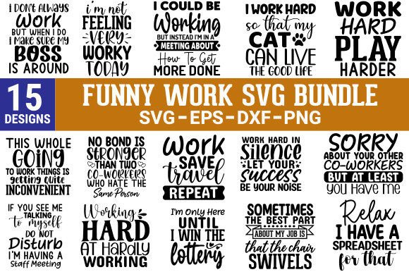 Download Funny Work SVG Bundle - Work Collection