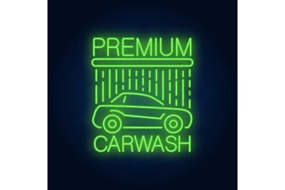 Download Premium Carwash Neon Text and Automobile - Automobile Collection