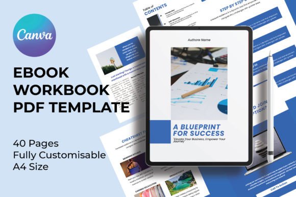 Download Clean Ebook Workbook PDF Canva Template - Work Collection