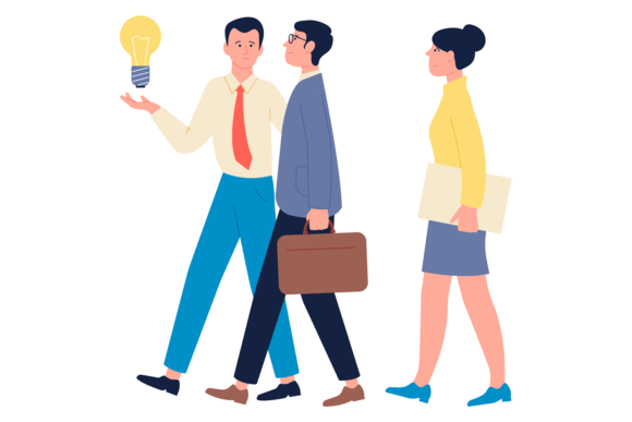 Download Corporate Worker Present Idea to Office - Work Collection