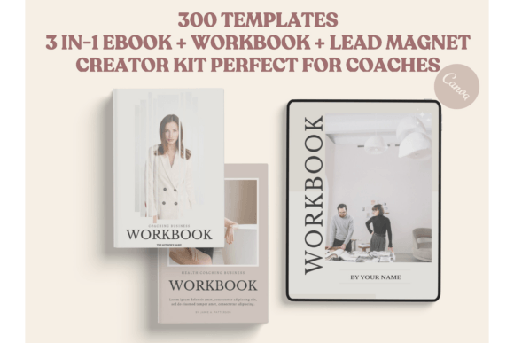 Download 300 Page Ebook Template Canva | Workbook - Work Collection