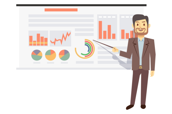 Download Man Showing Financial Business Infograph - Graph Collection