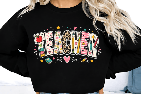 Download Cute Teacher Typography, Back to School - Graph Collection
