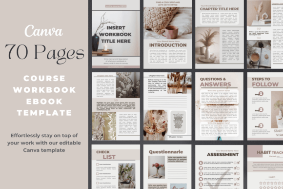 Download Course Workbook / Ebook Canva Template - Work Collection
