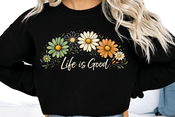 Download Boho Daisy Flower Positive Typography - Graph Collection