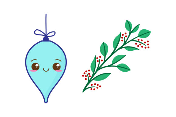 Download Ornament and Leaf Christmas Asset Set - Asset Collection