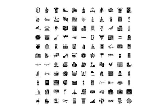 Download Diverse Vector Glyph Icons for Infograph - Graph Collection