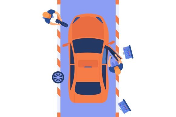 Download Automobile Service Team Working on Car, - Automobile Collection