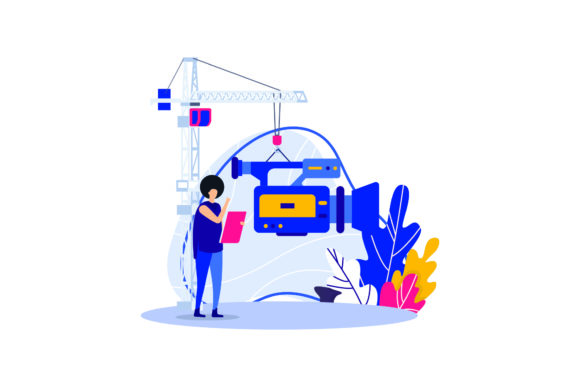 Download Flat Illustration Asset Director Film - Asset Collection