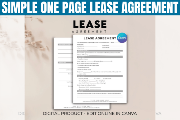 Download Simple One Page Lease Agreement Template - Simple Collection